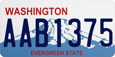WA license plate AAB1375