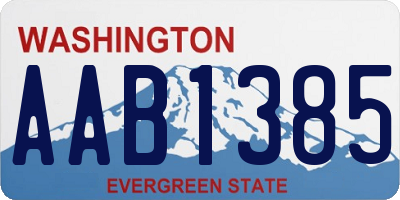 WA license plate AAB1385