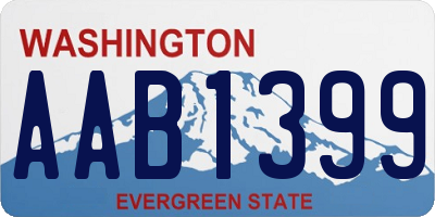WA license plate AAB1399