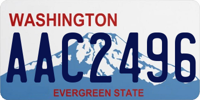 WA license plate AAC2496