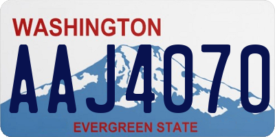 WA license plate AAJ4070