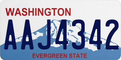 WA license plate AAJ4342