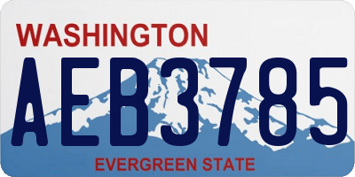 WA license plate AEB3785