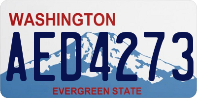 WA license plate AED4273