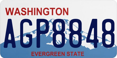 WA license plate AGP8848