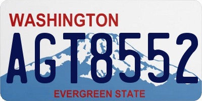 WA license plate AGT8552