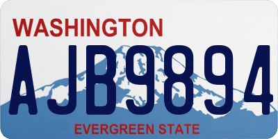 WA license plate AJB9894
