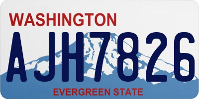 WA license plate AJH7826