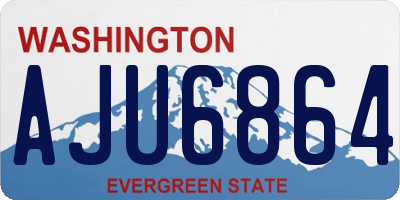 WA license plate AJU6864