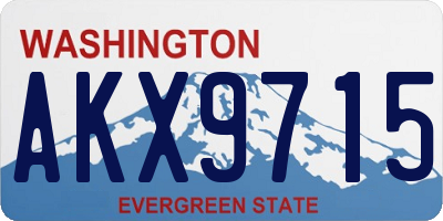 WA license plate AKX9715