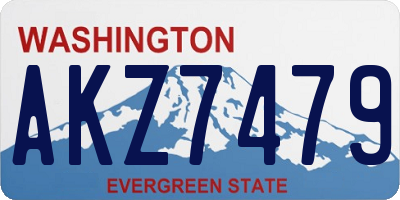 WA license plate AKZ7479