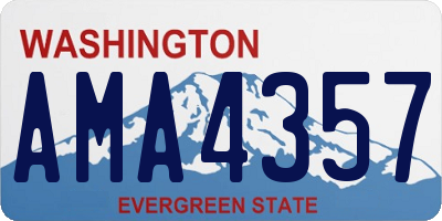 WA license plate AMA4357