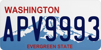 WA license plate APV9993