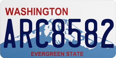 WA license plate ARC8582