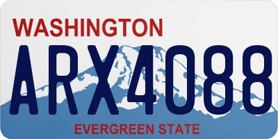WA license plate ARX4088