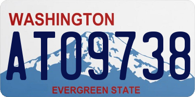 WA license plate ATO9738