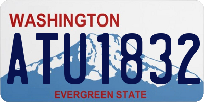 WA license plate ATU1832