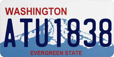 WA license plate ATU1838
