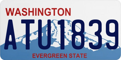 WA license plate ATU1839