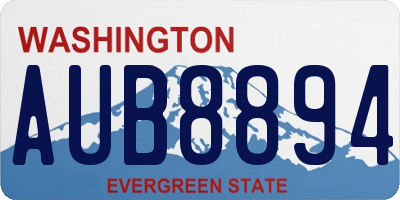 WA license plate AUB8894