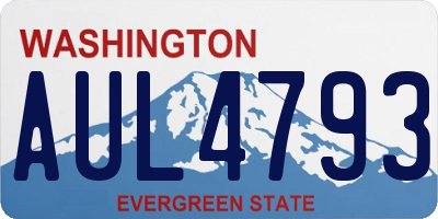 WA license plate AUL4793