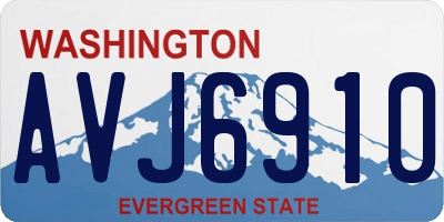 WA license plate AVJ6910