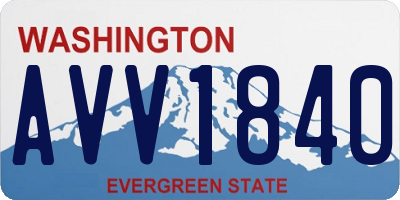 WA license plate AVV1840
