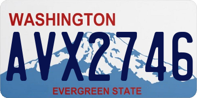 WA license plate AVX2746