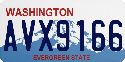 WA license plate AVX9166