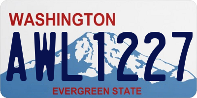 WA license plate AWL1227
