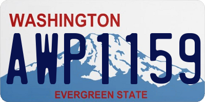 WA license plate AWP1159