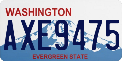 WA license plate AXE9475