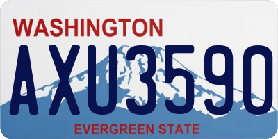 WA license plate AXU3590