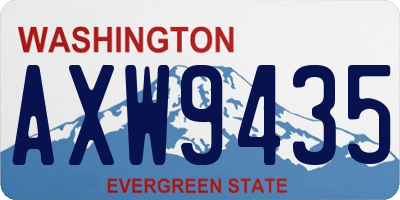 WA license plate AXW9435