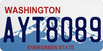 WA license plate AYT8089