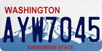WA license plate AYW7045
