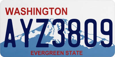 WA license plate AYZ3809