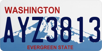 WA license plate AYZ3813