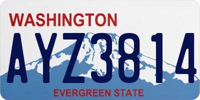 WA license plate AYZ3814