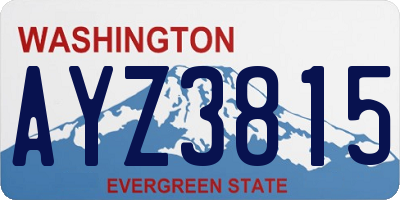 WA license plate AYZ3815