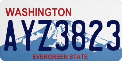 WA license plate AYZ3823