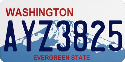 WA license plate AYZ3825