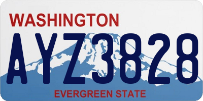 WA license plate AYZ3828