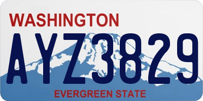 WA license plate AYZ3829