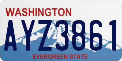WA license plate AYZ3861