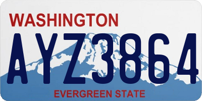 WA license plate AYZ3864