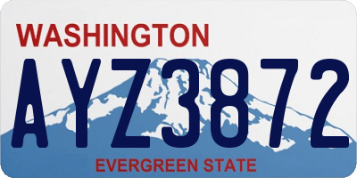 WA license plate AYZ3872