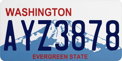 WA license plate AYZ3878