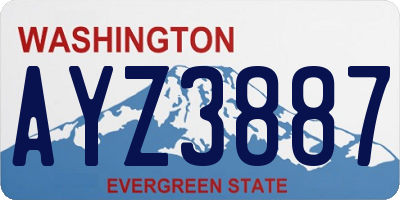 WA license plate AYZ3887