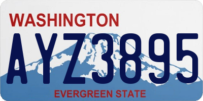 WA license plate AYZ3895